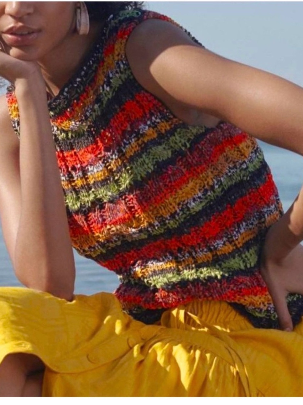 🆕 Anthropology Multicolor made in Italy  Knit Tank -